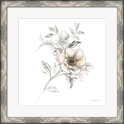 Framed Sketchbook Garden VII Print