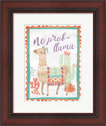 Framed Lovely Llamas IV No Probllama Print
