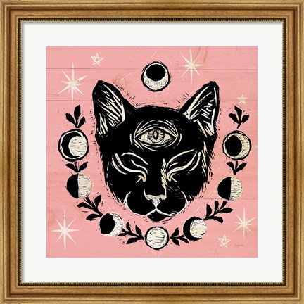 Framed Mystical Halloween Pink IV Print