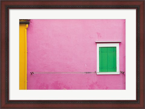 Framed Windows of Burano V Print