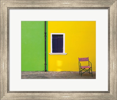 Framed Windows of Burano II Print