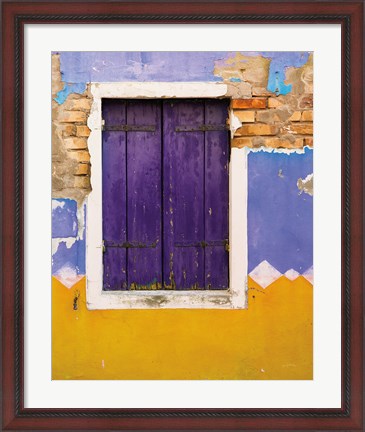 Framed Windows of Burano IV Print