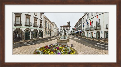 Framed Ponta Delgada City Hall, Sao Miguel, Azores, Portugal Print