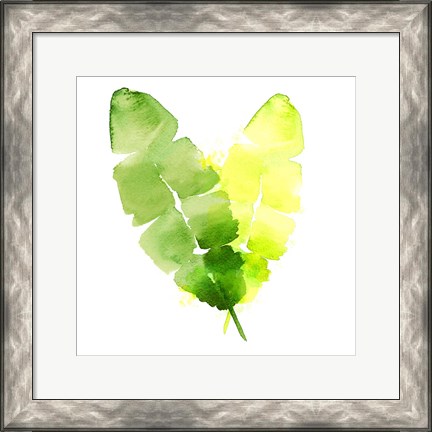 Framed Tropical Icons Banana Leaf Print