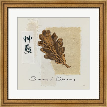 Framed Bronze Leaf II Sacred Dreams Print