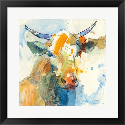 Framed Happy Cows I Print