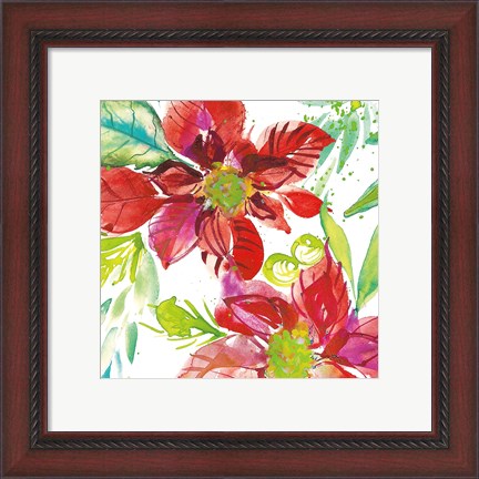 Framed Poinsettia Pretty I Print