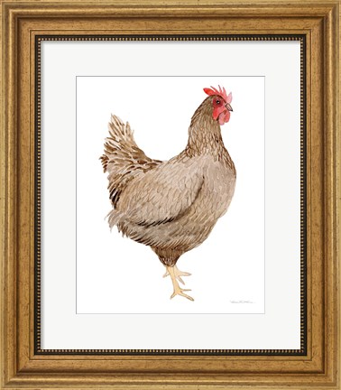 Framed Life on the Farm Chicken Element III Print