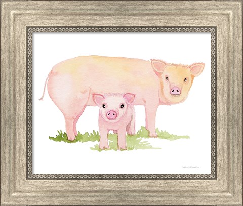 Framed Life on the Farm Animal Element IV Print