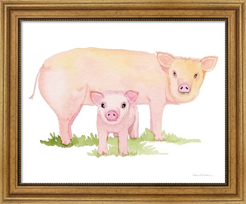 Framed Life on the Farm Animal Element IV Print