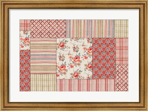 Framed Farm Patchwork III Print