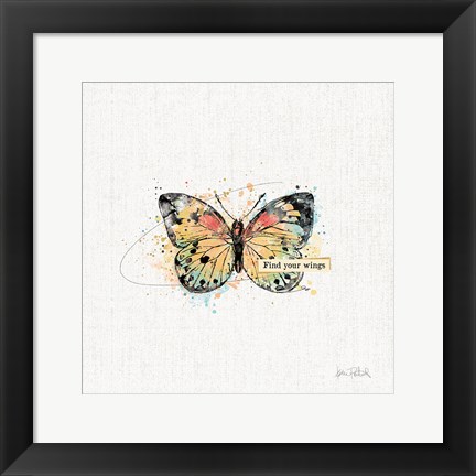 Framed Thoughtful Butterflies II Print