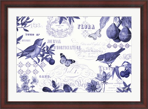 Framed Botanical Blue I Print