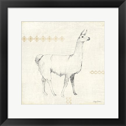 Framed Llama Land VII Print