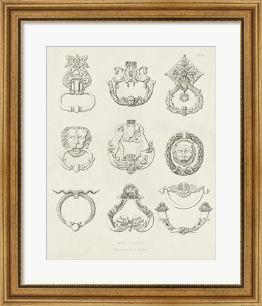 Framed Ornamental Metal Work XLI Light Print