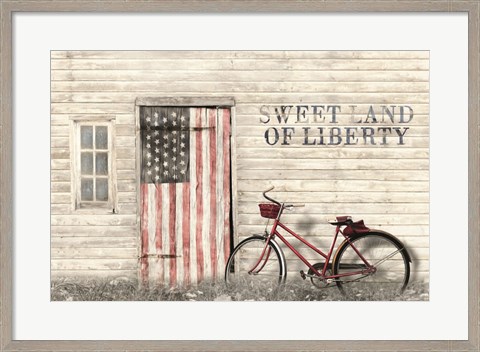 Framed Sweet Land of Liberty Print