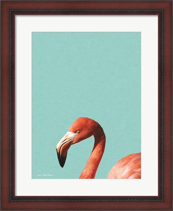 Framed Blue Flamingo Print