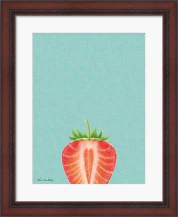 Framed Blue Strawberry Print