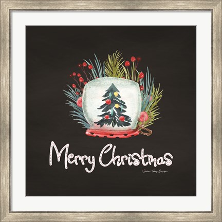 Framed Merry Christmas Candle Print