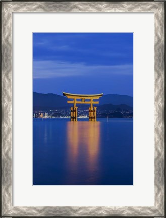 Framed Twilight Floating Torii Gate, Itsukushima Shrine, Japan Print