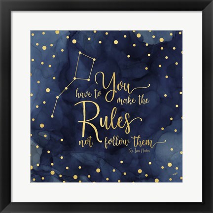 Framed Oh My Stars I Rules Print