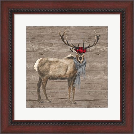 Framed Warm in the Wilderness Deer Print