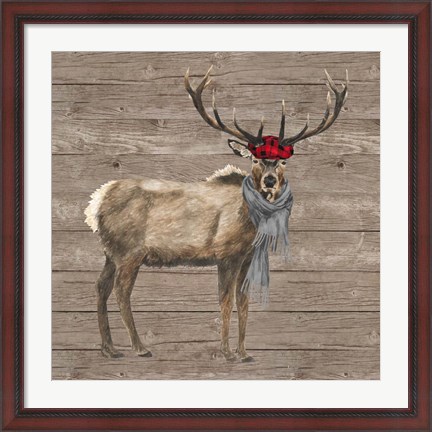 Framed Warm in the Wilderness Deer Print