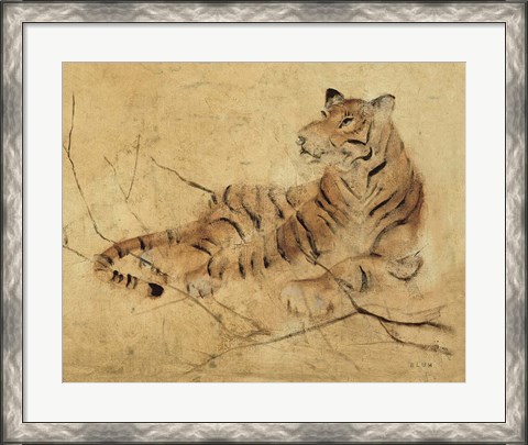 Framed Global Tiger Light Crop Print