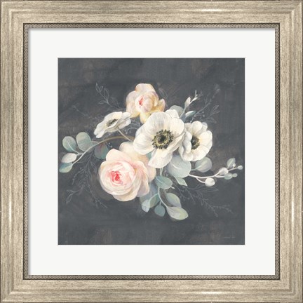 Framed Roses and Anemones Square Print