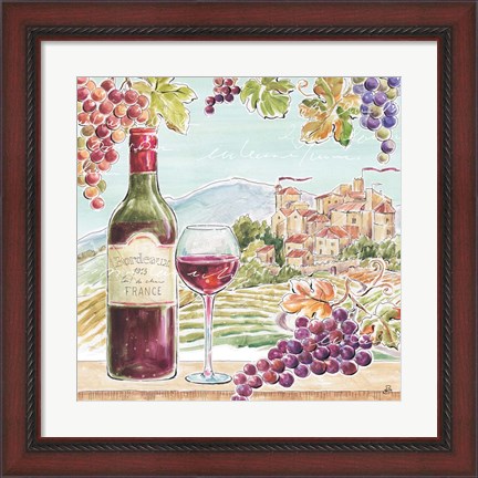 Framed Wine Country III Print