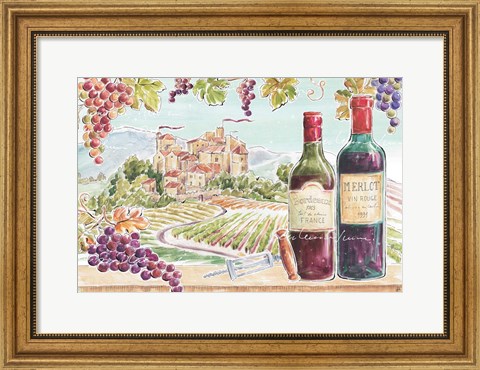 Framed Wine Country II Print