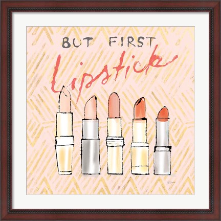 Framed Geo Beauty and Sass II - Lipstick First Print