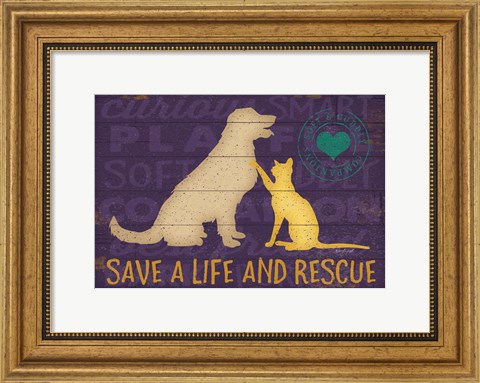 Framed Save a Life Rescue Print