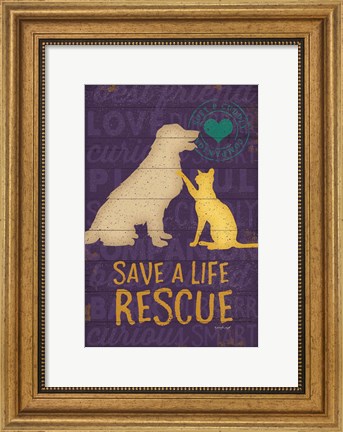 Framed Save a Life Rescue Print