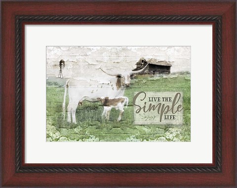 Framed Live the Simple Life Print