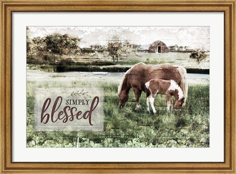 Framed Simply Blessed Print