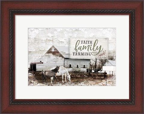 Framed Faith, Family, Farming Print