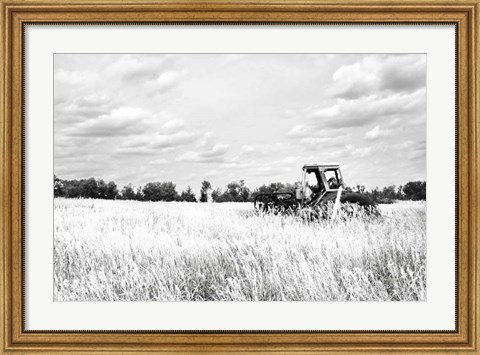 Framed Tractor V Print