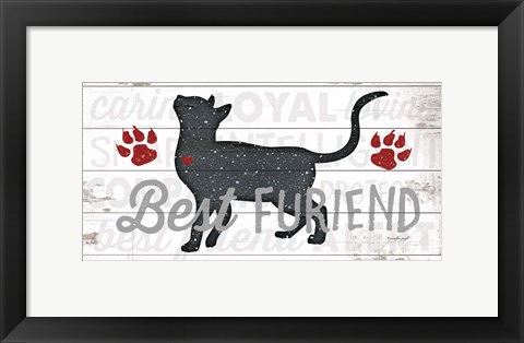 Framed Best Furiend - Cat Print