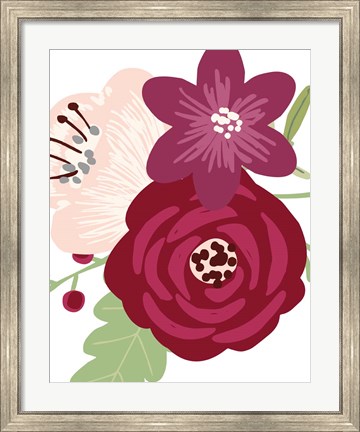 Framed Floral Bouquet II Print