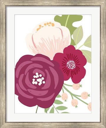 Framed Floral Bouquet III Print