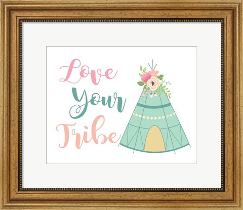 Framed Love Your Tribe Boho Print