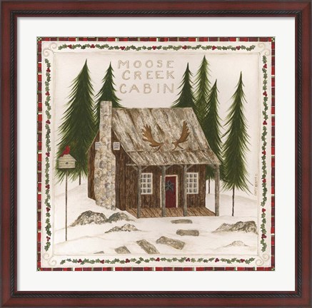 Framed Moose Creek Cabin Print