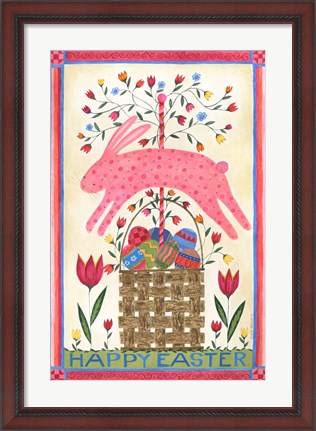 Framed Happy Easter Pink Print