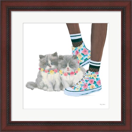 Framed Cutie Kitties VII Print