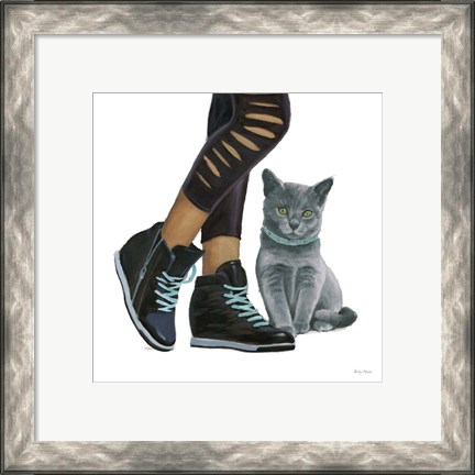 Framed Cutie Kitties V Print