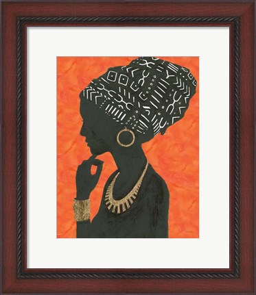 Framed Graceful Majesty II Orange Print