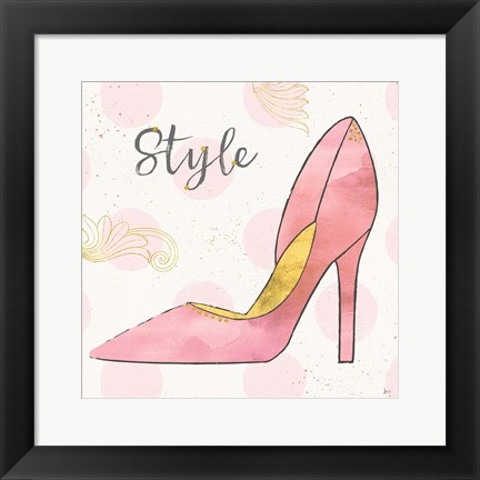 Framed Fashion Blooms I Pink Print