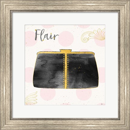 Framed Fashion Blooms II Black Print