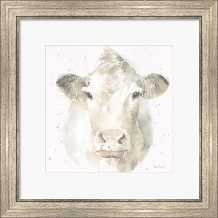 Framed Farm Friends II Neutral Print